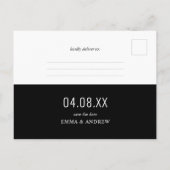 Book Lover Photo Strip Bladwijzer B&W Save the Dat Uitnodiging Briefkaart (Achterkant)