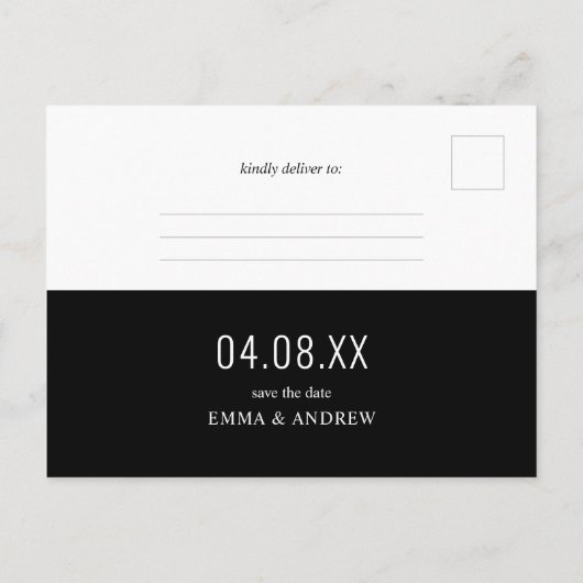 Book Lover Photo Strip Bladwijzer B&W Save the Dat Uitnodiging Briefkaart (Achterkant)