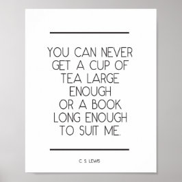 Book Lover Quote door C S Lewis Print