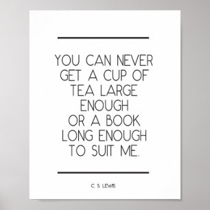 Book Lover Quote door C S Lewis Print