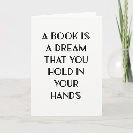 Book Lover Quote Wenskaart Kaart (Voorkant)