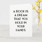 Book Lover Quote Wenskaart Kaart (Gele Bloem)
