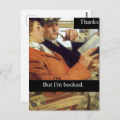 Book Lover Reader Bedankt, maar ik ben geboekt Briefkaart (Voorkant / Achterkant)