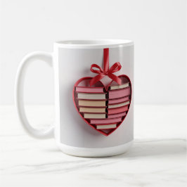 Book Lover Red Heart Shaped Gift Box Classic Mug Koffiemok