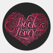 Book Lover Ronde Sticker (Voorkant)