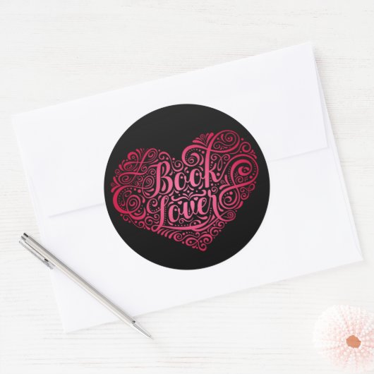 Book Lover Ronde Sticker (Envelop)