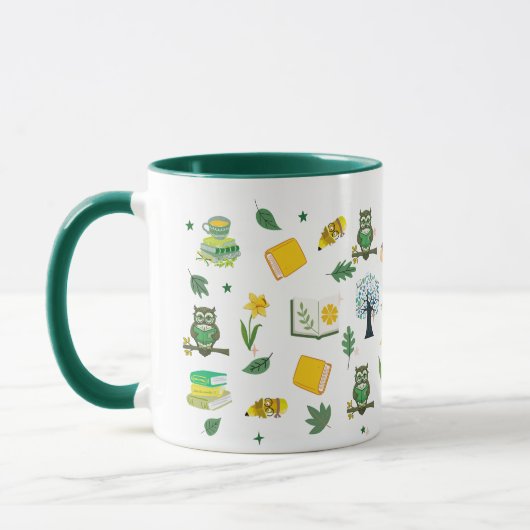 Book Lover Spring Design 11oz Coffee Mug Mok (Links)