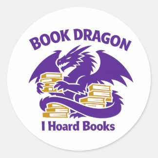 Book Lover Sticker | Book Dragon I Hoard Books Vin