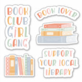 Book Lover Sticker Set (Voorkant)