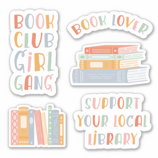 Book Lover Sticker Set (Voorkant)