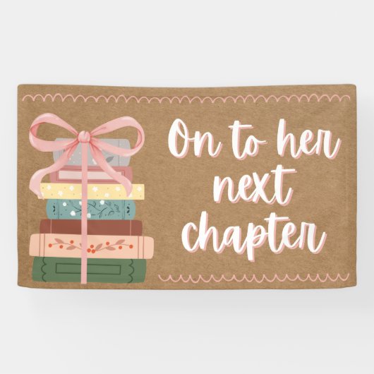 Book Lover Theme Bridal Shower Banner Decor (Horizontaal)