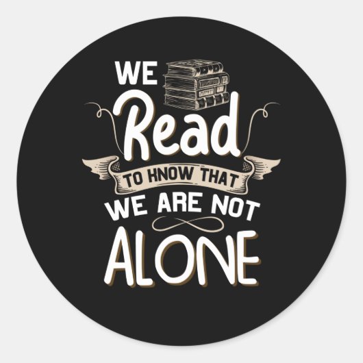 Book Lover_ We lezen: we zijn niet alleen Ronde Sticker (Voorkant)
