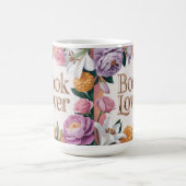 Book Lover White Floral Mug Magische Mok (Midden)