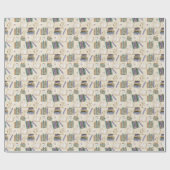 Book Lover Wrapping Paper in Cream Cadeaupapier (Vlak)