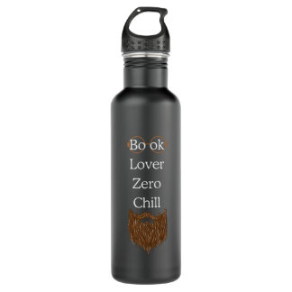 Book Lover Zero Chill Black Water Bottle Waterfles