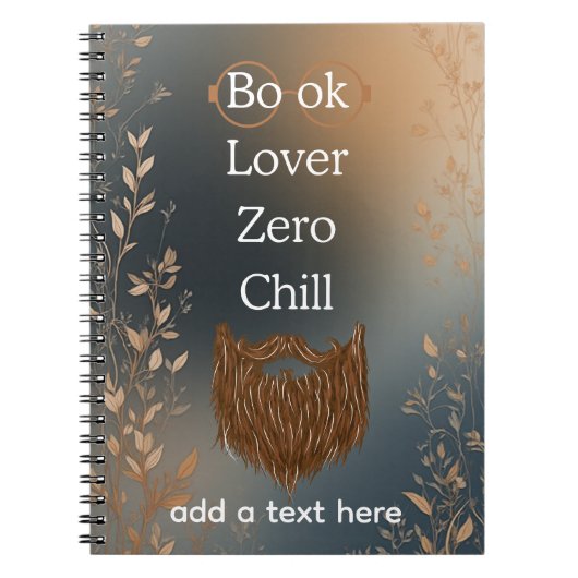 Book Lover Zero Chill Notebook Notitieboek (Voorkant)