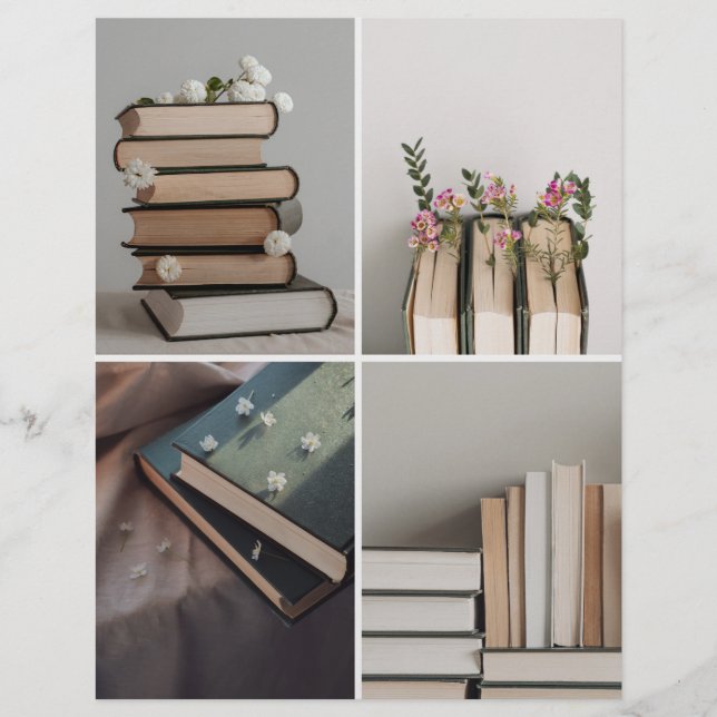 Book Lover's Aesthetic Collage Scrapbook Paper (Voorkant)