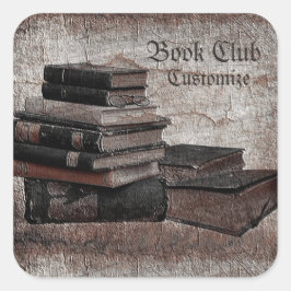 Book Lovers  Book Club Vierkante Sticker