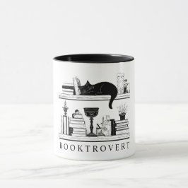 Book Lover's Booktrovert Funny Saying Mok