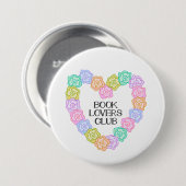 Book Lovers Club Ronde Button 7,6 Cm (Voorkant /achterkant)