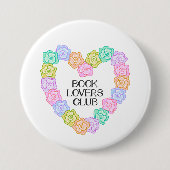 Book Lovers Club Ronde Button 7,6 Cm (Voorkant)