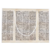 Book Lover's Dictionary Page Gift Bag Groot Cadeauzakje (Achterkant)