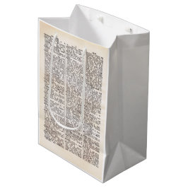 Book Lover's Dictionary Page Gift Bag Medium Cadeauzakje