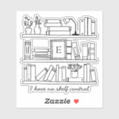 Book Lover's Funny Quote Monogram Sticker (Vel)