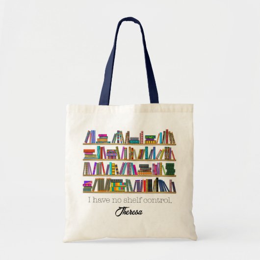 Book Lover's "Ik heb geen plankencontrole" persona Tote Bag (Voorkant)