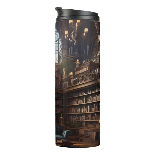 Book Lovers Library Thermische Tumbler Thermosbeker (Geroteerd rechts)