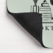 Book Lover's Monogram Initials Booktrovert Muismat (Hoek)