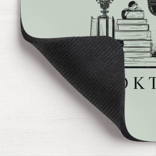 Book Lover's Monogram Initials Booktrovert Muismat (Hoek)