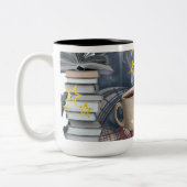 Book lovers mug/reader/college/school/teacher/ tweekleurige koffiemok (Links)