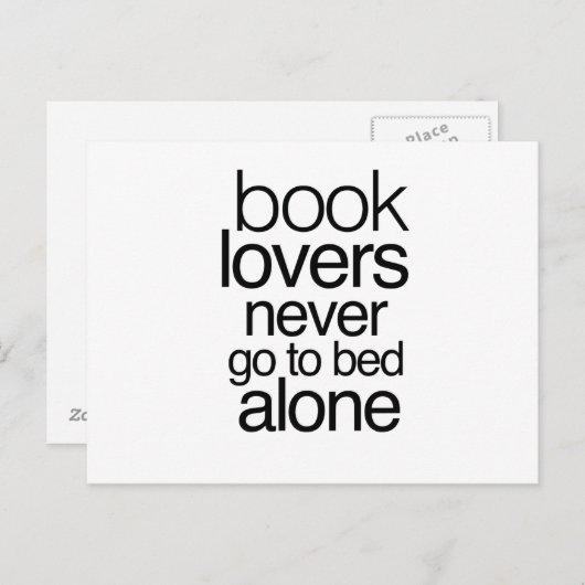 Book Lovers Never Go to Bed Alone Briefkaart (Voorkant / Achterkant)