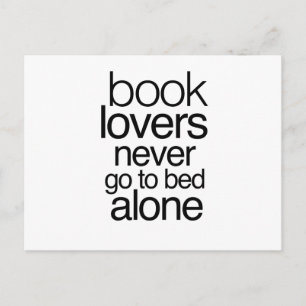 Book Lovers Never Go to Bed Alone Briefkaart
