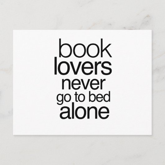 Book Lovers Never Go to Bed Alone Briefkaart (Voorkant)