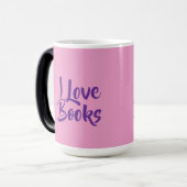 Book Lovers Pink Morphing Mug Magische Mok (Voorkant links)
