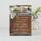 Book Lovers Post of After Wedding Party Invitation Kaart (Staand voorkant)