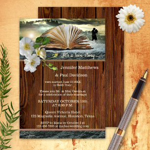 Book Lovers Post of After Wedding Party Invitation Kaart