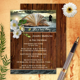 Book Lovers Post of After Wedding Party Invitation Kaart
