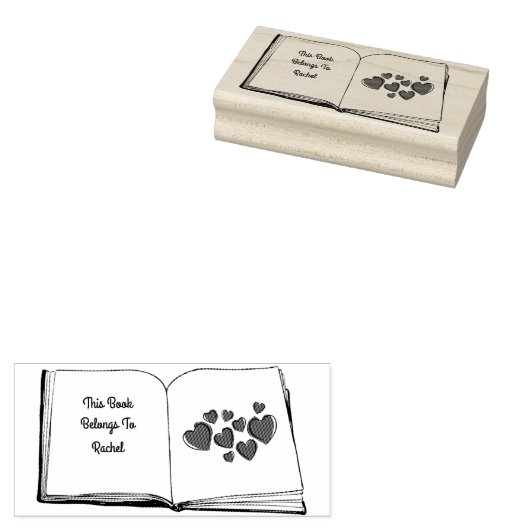 Book Lovers Stamp Rubberstempel (Gestempeld)