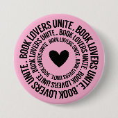 Book Lovers Unite Ronde Button 7,6 Cm (Voorkant)