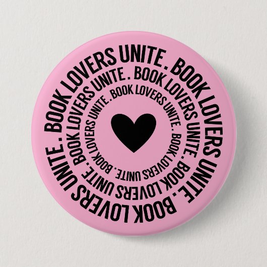 Book Lovers Unite Ronde Button 7,6 Cm (Voorkant)
