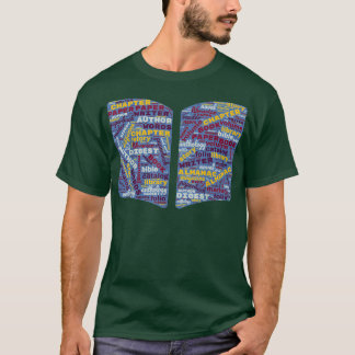 Book Lovers Word Cloud Readers Funny Librarian Men T-shirt