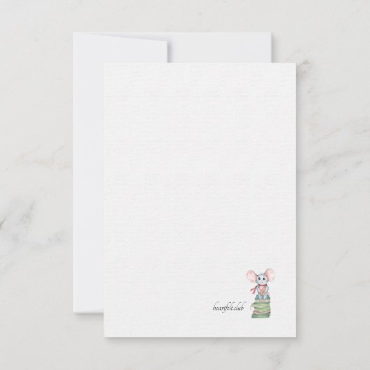 Book Mouse Reading Club Kaart (Achterkant)