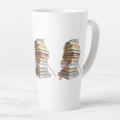 Book Mug Gifts for Book Lovers Latte Mok (Rechterhoek)