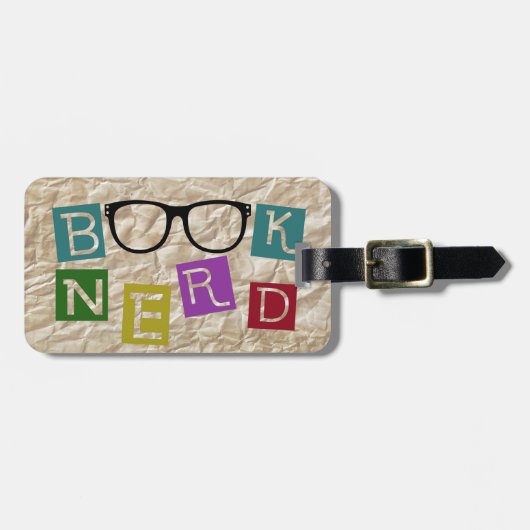Book Nerd Bagagelabel (Voorkant horizontaal)
