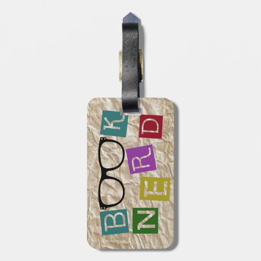Book Nerd Bagagelabel (Achterkant verticaal)