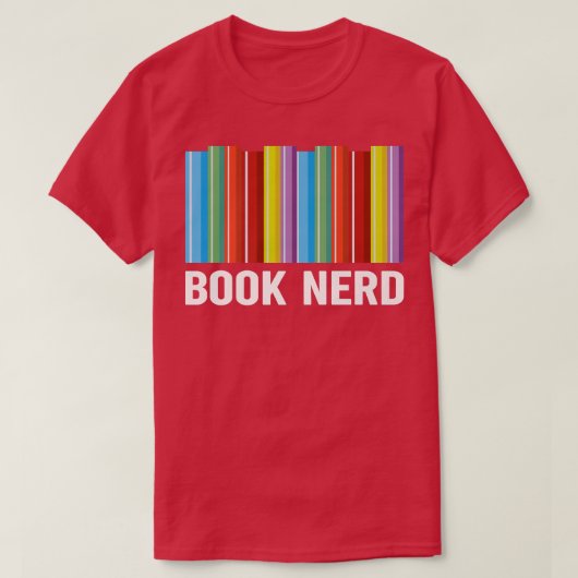 Book Nerd Books Lover Bookworm Bookaholic Reader G T-shirt (Design voorkant)