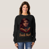 Book Nerd Cute Reading Girl  Perfect for Book Trui (Voorkant volledig)